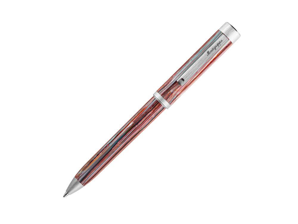 Stylo bille Montegrappa Zero Zodiac Pisces, Rose, Acier Inoxydable, ISZEZBIP-S2