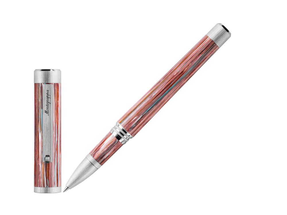 Roller Montegrappa Zero Zodiac Pisces, Rose, Acier Inoxydable, ISZEZRIP-S2