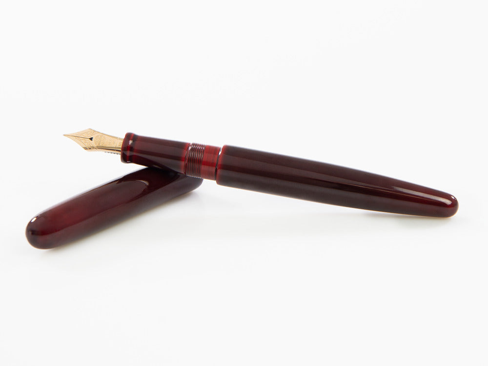 Stylo Plume Nakaya Cigar Long Aka-Tamenuri, Ebonite, Laque Urushi
