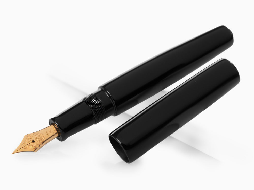 Stylo Plume Nakaya Cigar Kuro-Roiro Piccolo, Noir, Ébonite, Or Rose 14k