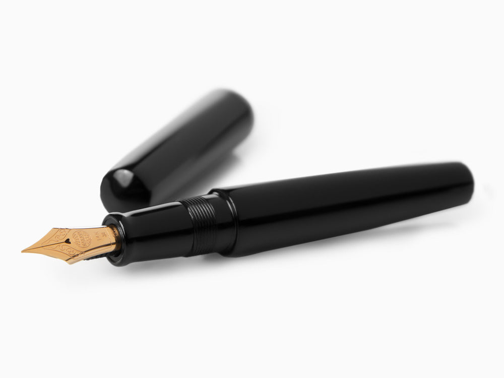 Stylo Plume Nakaya Cigar Kuro-Roiro Piccolo, Noir, Ébonite, Or Rose 14k