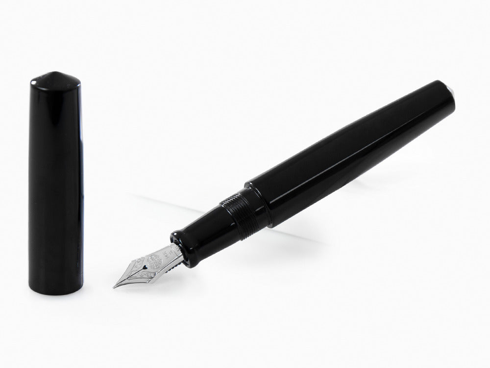 Stylo Plume Nakaya Cigar Kuro-Roiro Piccolo, Noir, Or 14k rodhium