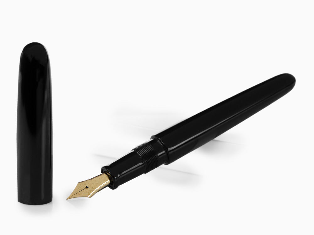 Stylo Plume Nakaya Cigar Kuro-Roiro Portable, Noir, Ebonite