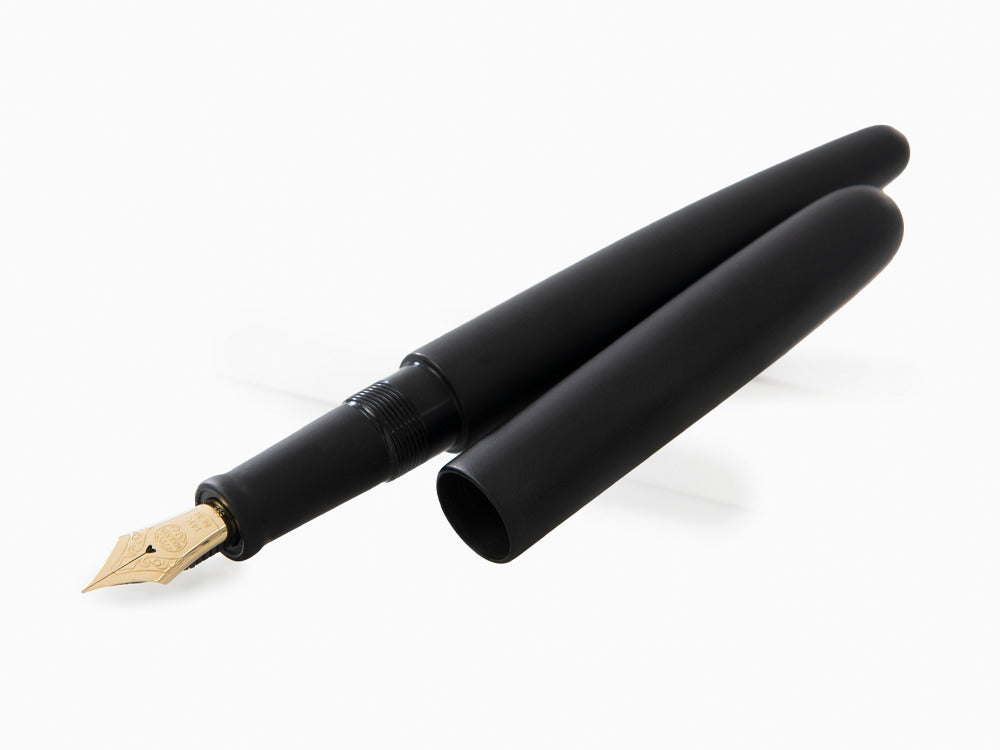 Stylo Plume Nakaya Cigar Long, Black Hairline, Ebonite