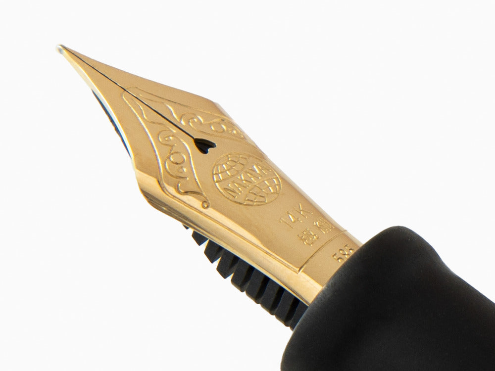 Stylo Plume Nakaya Cigar Long, Black Hairline, Ebonite