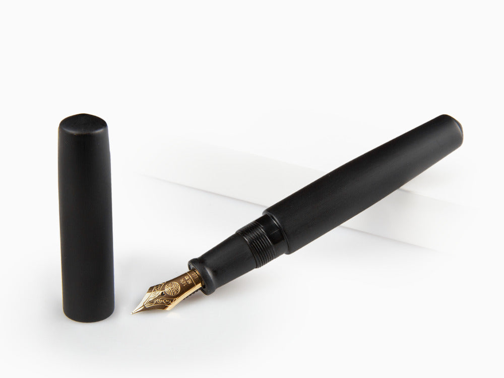 Stylo Plume Nakaya Cigar Piccolo Hairline, Noir, Ébonite