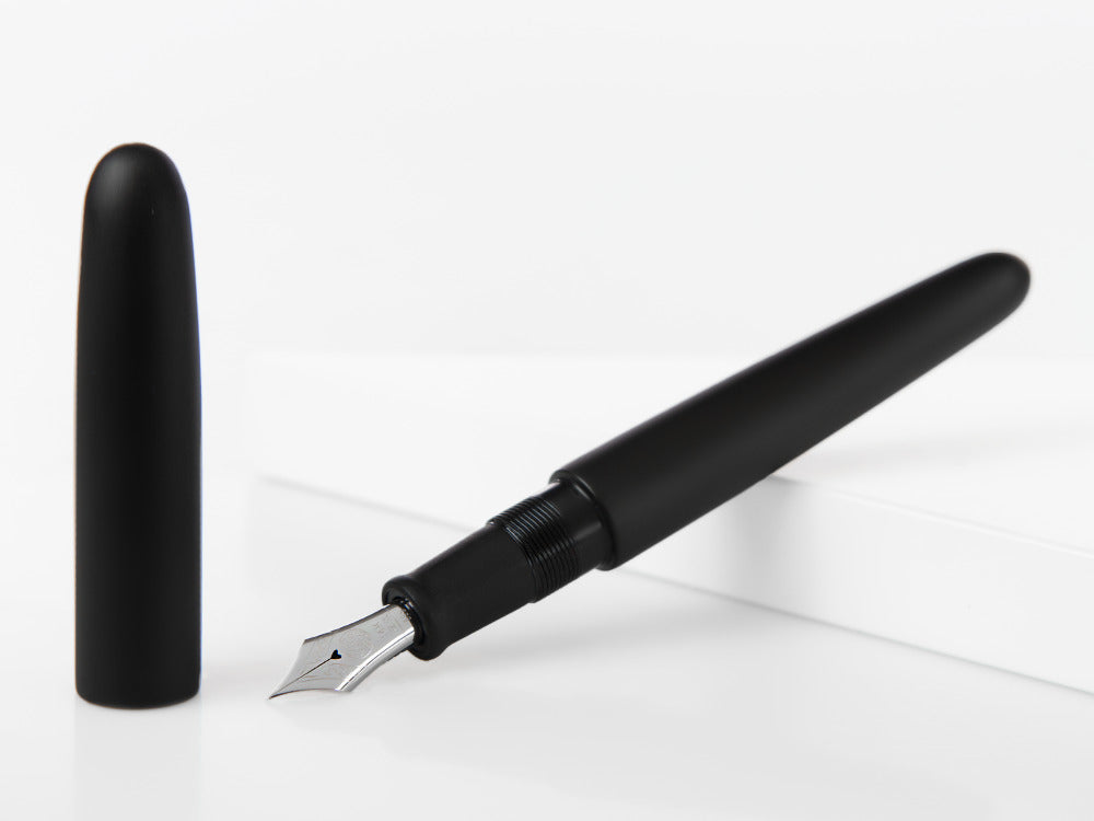 Stylo Plume Nakaya Cigar Portable, Black Hairline, Rodhium