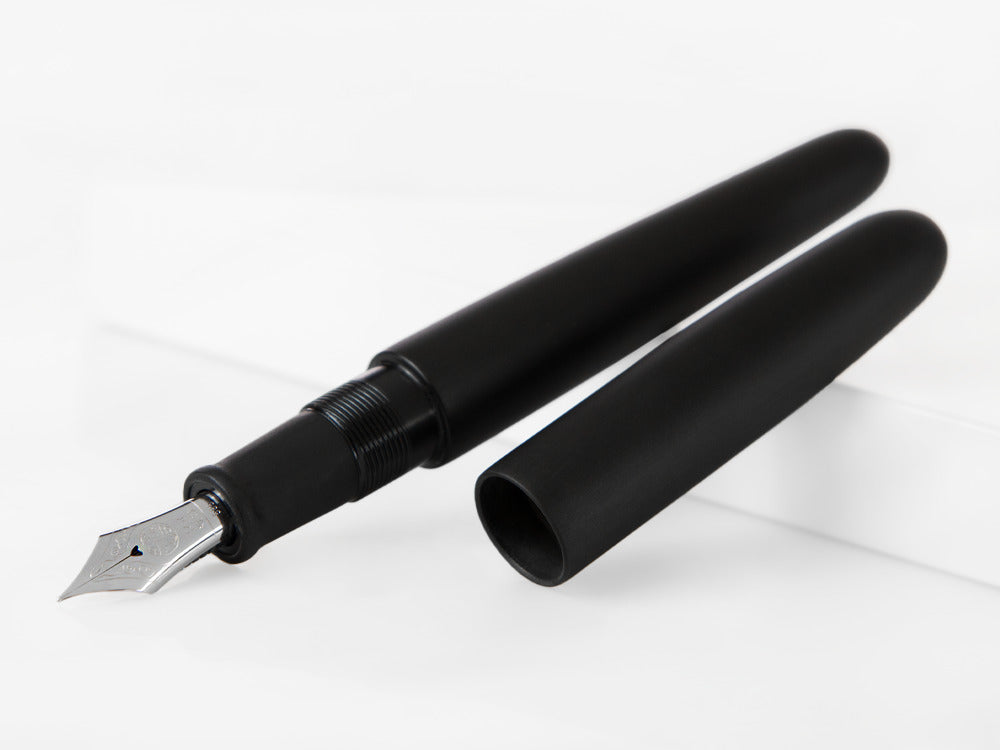 Stylo Plume Nakaya Cigar Portable, Black Hairline, Rodhium