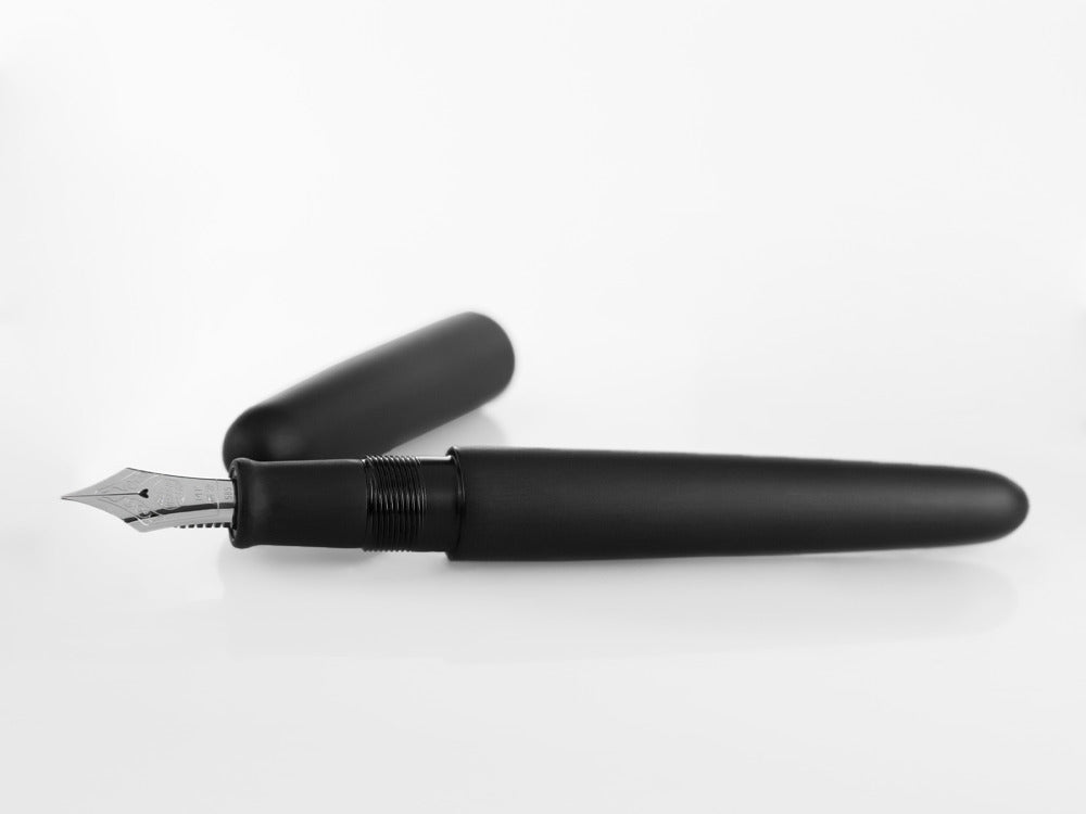 Stylo Plume Nakaya Cigar Portable, Black Hairline, Rodhium