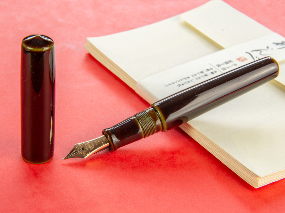 Stylo Plume Nakaya Cigar Piccolo, Heki-Tamenuri, Laque urushi, Élastique