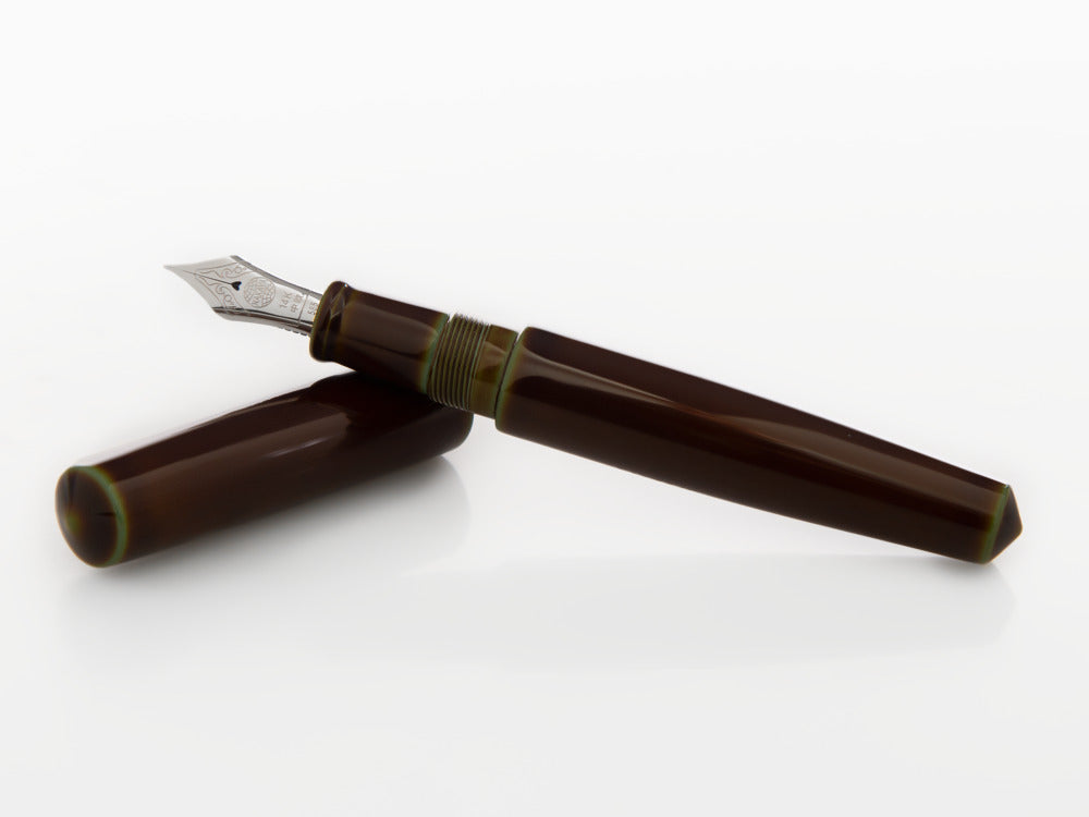 Stylo Plume Nakaya Cigar Piccolo, Heki-Tamenuri, Or 14k rodhium