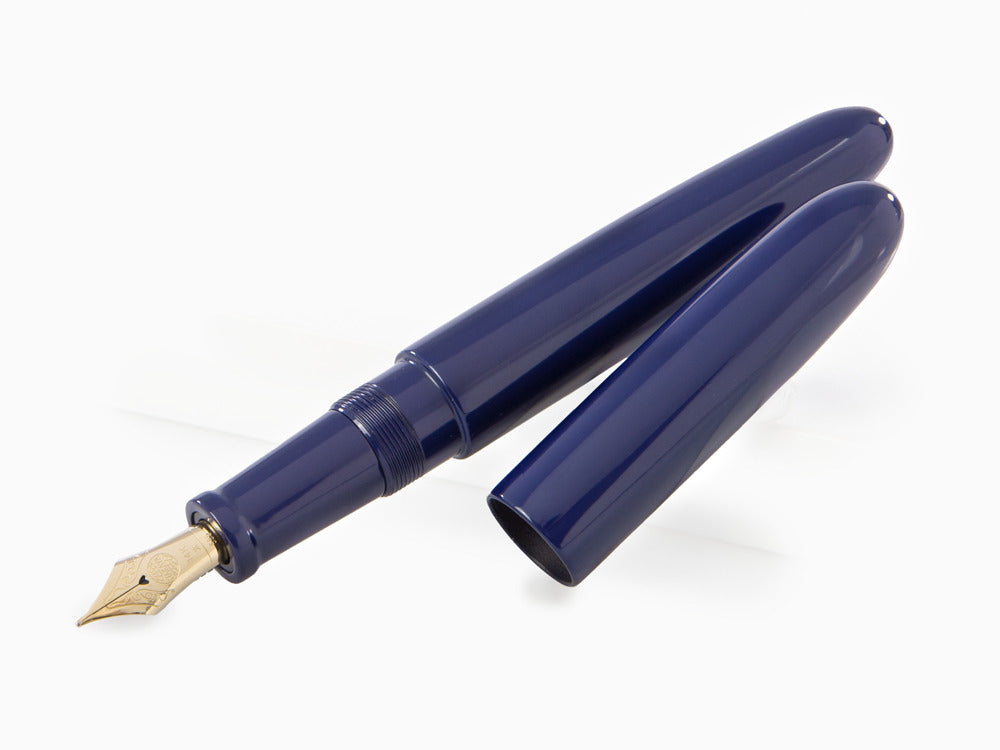 Stylo Plume Nakaya D-17mm Cigar Portable, Kikyo, Ebonite, Or 14k