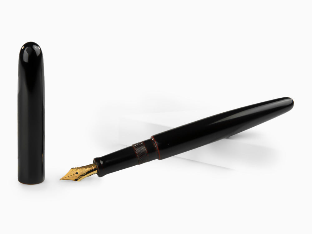 Stylo Plume Nakaya Cigar Long Kuro-Tamenuri, Ebonite, Laque Urushi