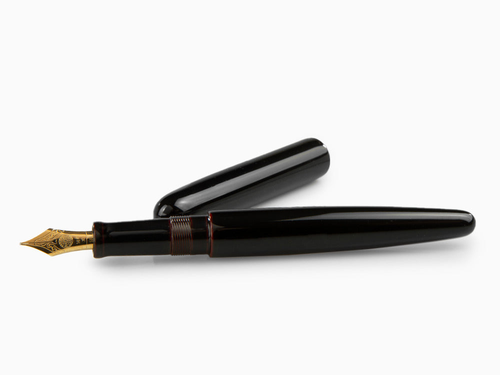 Stylo Plume Nakaya Cigar Long Kuro-Tamenuri, Ebonite, Laque Urushi