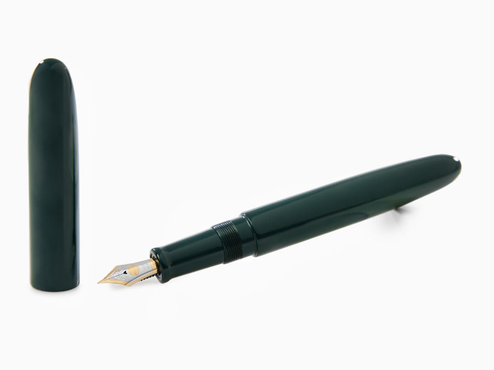 Stylo Plume Nakaya Cigar Long, Midori, Ebonite, Ebonite, Or 14k
