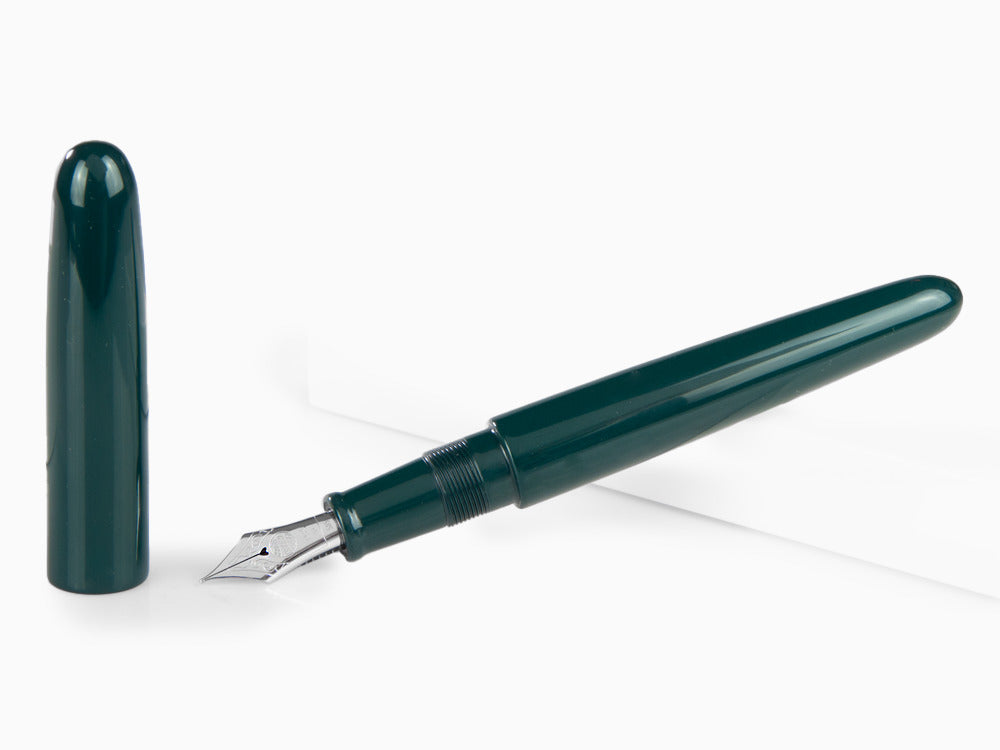 Stylo Plume Nakaya Cigar Portable, Midori, Ebonite, Or 14k rodhium