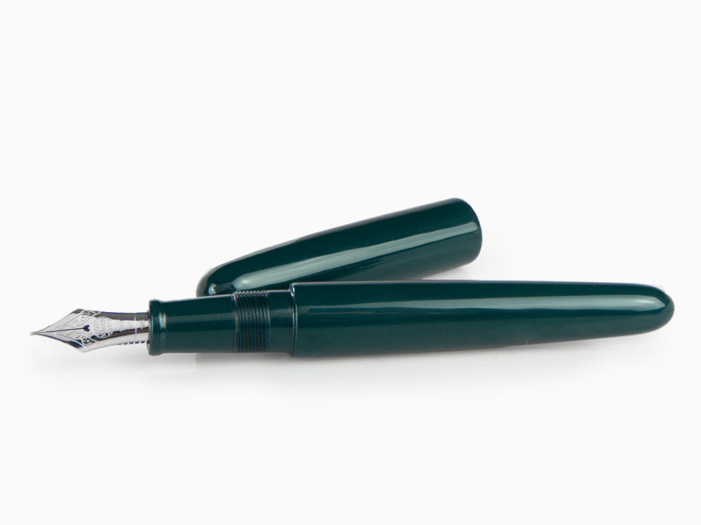 Stylo Plume Nakaya Cigar Portable, Midori, Ebonite, Or 14k rodhium
