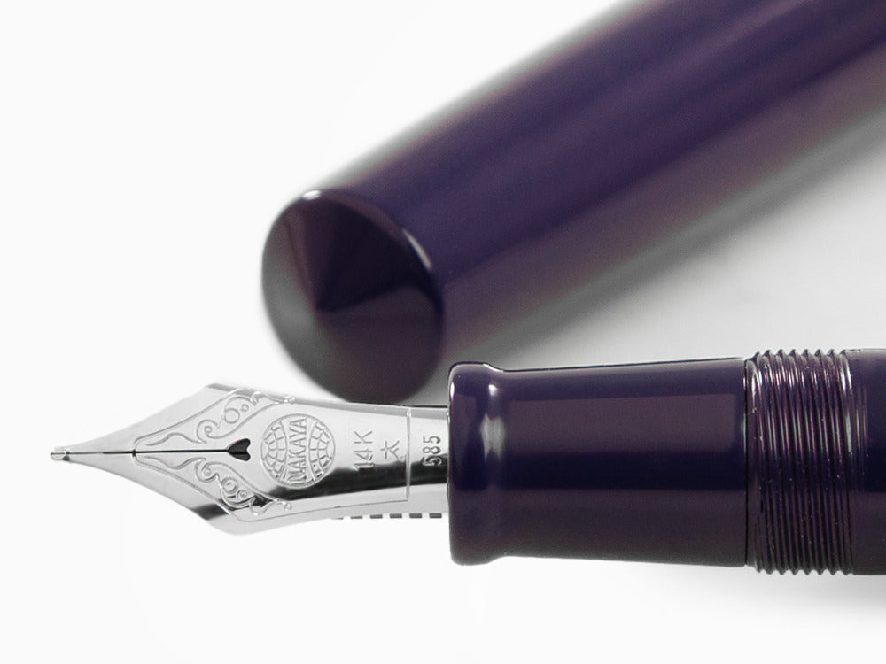 Stylo Plume Nakaya Cigar 160mm., Shobu, Laque urushi Rodhium