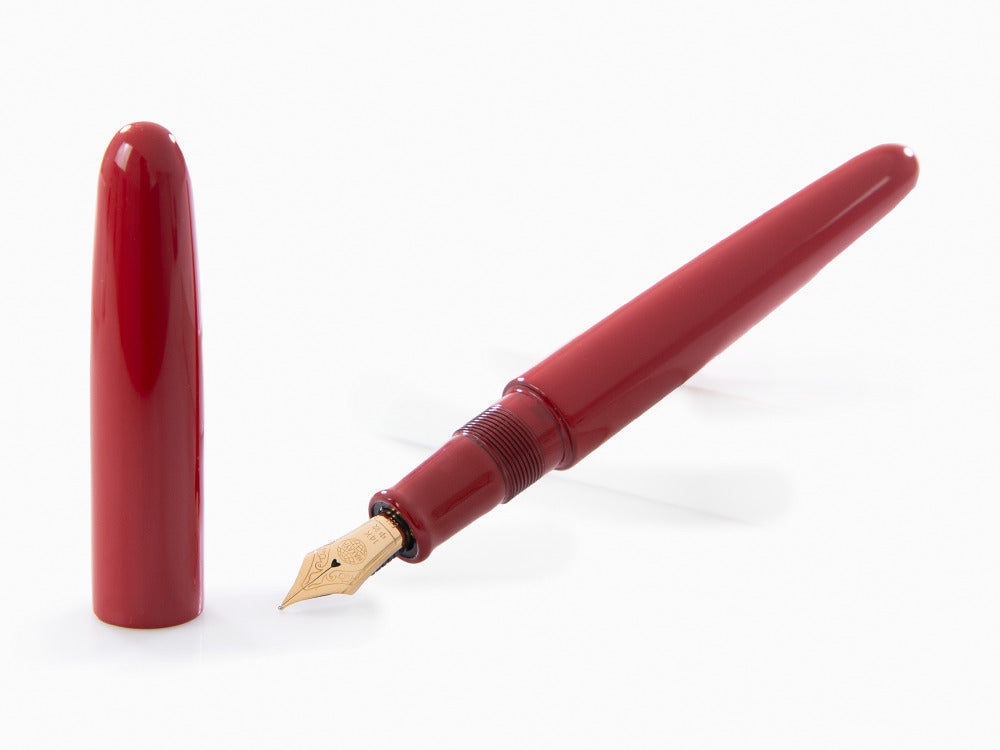 Stylo Plume Nakaya Cigar Portable, Shu, Ebonite, Or 14k