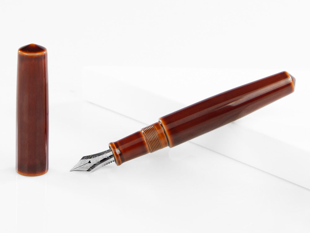 Stylo Plume Nakaya Cigar Piccolo, Toki-Tamenuri, Ebonite, Rodhium