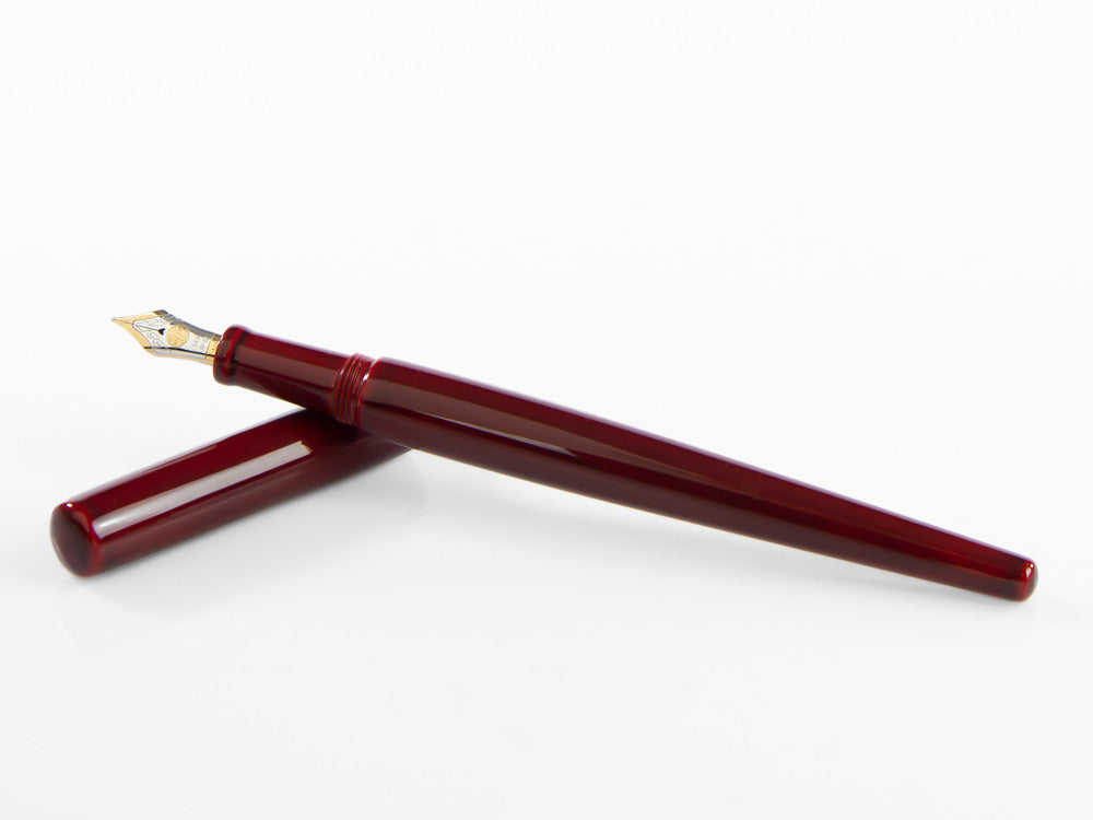 Stylo Plume Nakaya Desk, Aka-Tamenuri, Or 14K bicolore