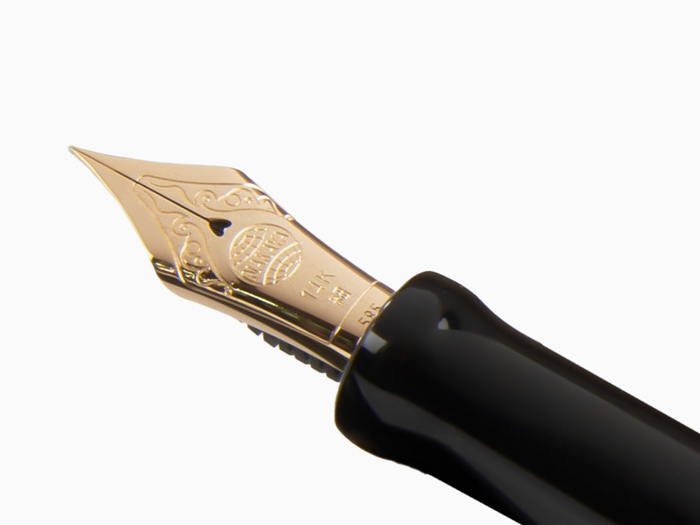Stylo Plume Nakaya Desk Kuro-Roiro, Noir, Ebonite, Or 14k,