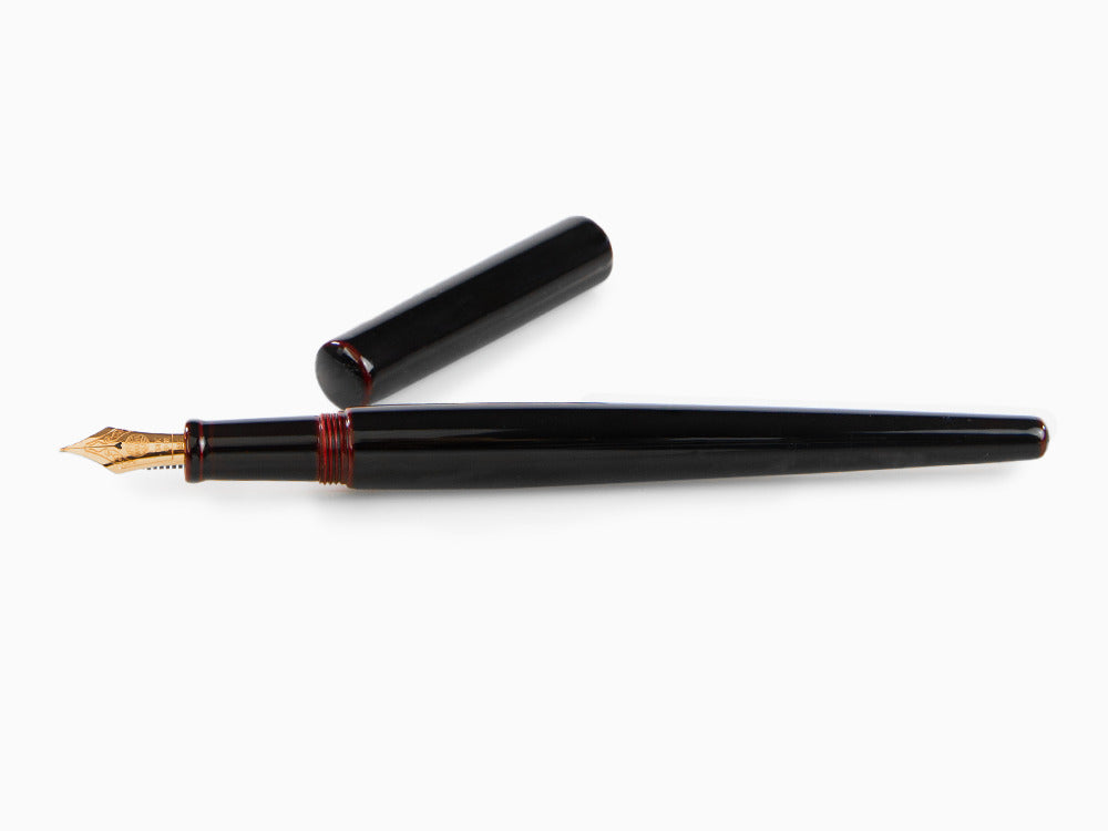 Stylo Plume Nakaya Desk, Kuro-Tamenuri, Laque urushi, Or Rose 14k