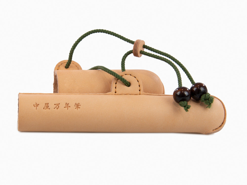 Étui Stylo Nakaya, Cuir, Marron / Vert, 1 Instrument D'écriture