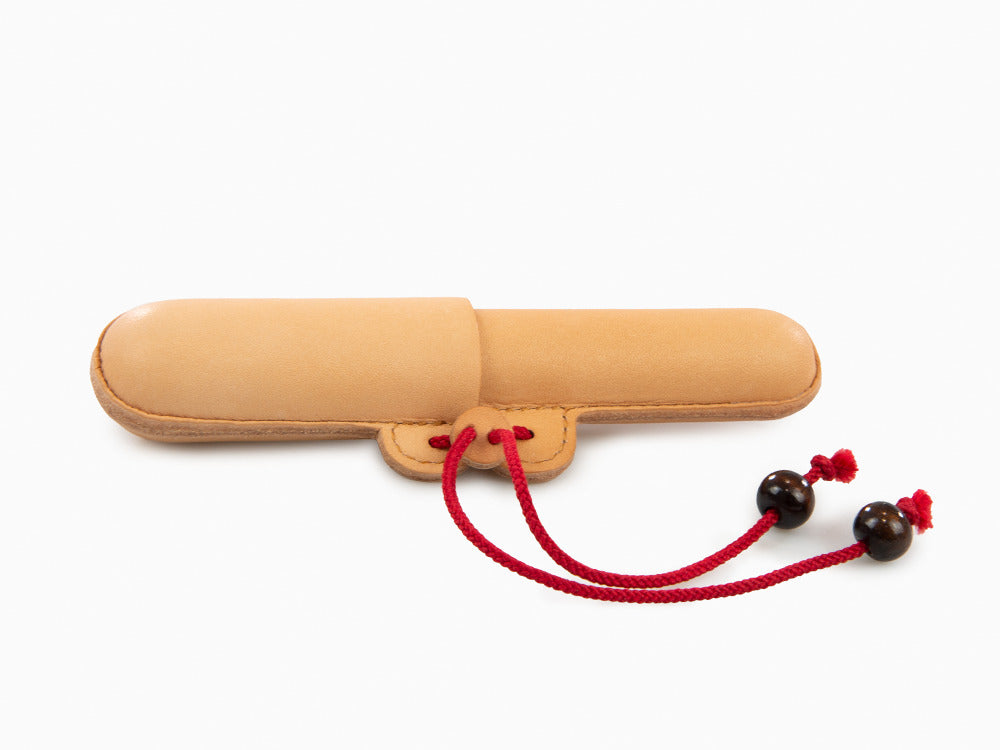 Étui Stylo Nakaya, Cuir, Marron / Rouge, 1 Instrument D'écriture