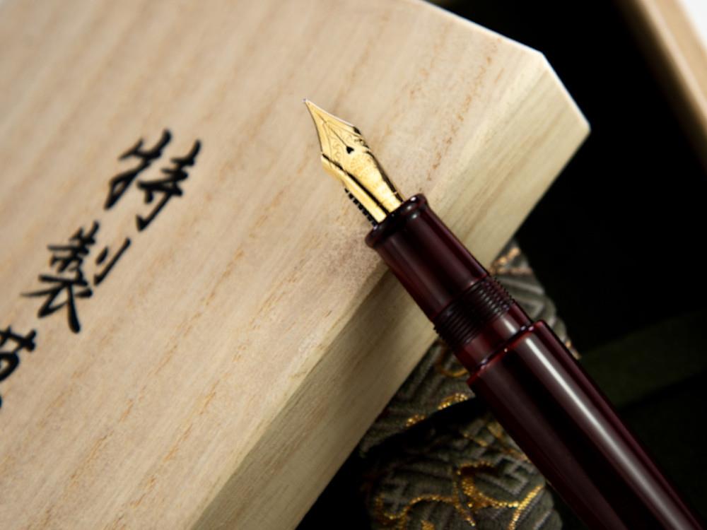 Stylo Plume Nakaya Writer Portable, Aka Tamenuri, Laque urushi, Métal