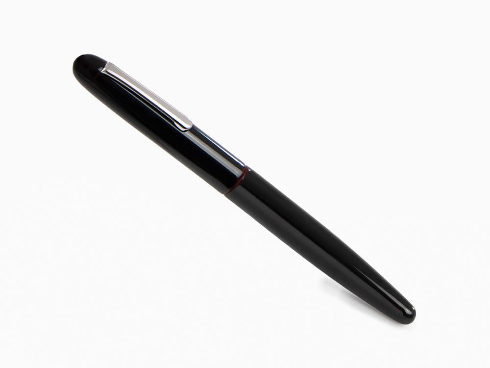Stylo Plume Nakaya Writer Long Kuro-Tamenuri, Ebonite, Plaqué rhodium