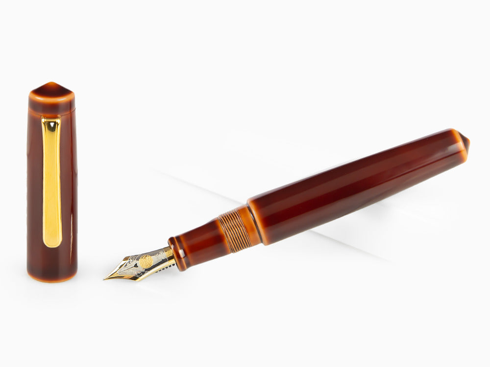 Stylo Plume Nakaya Writer Toki-Tamenuri, Piccolo, Ebonite, Bicolore
