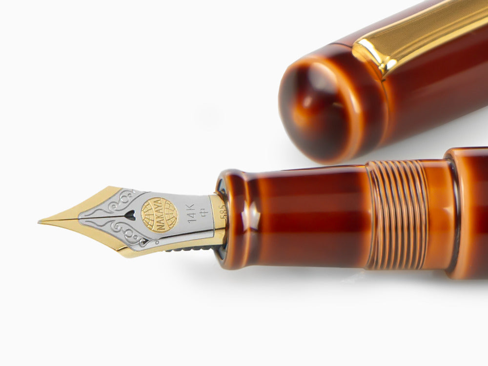 Stylo Plume Nakaya Writer Toki-Tamenuri, Piccolo, Ebonite, Bicolore