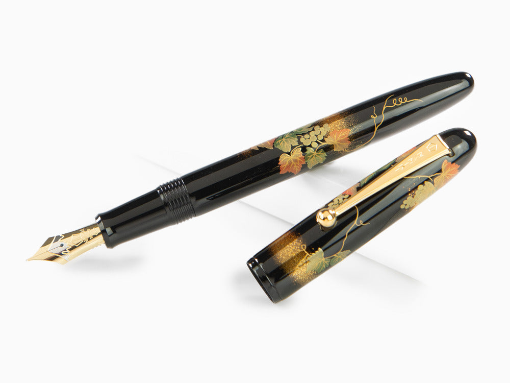 Stylo Plume Namiki Yukari Grapevine, Laque Urushi, Or, FN-10M-BU