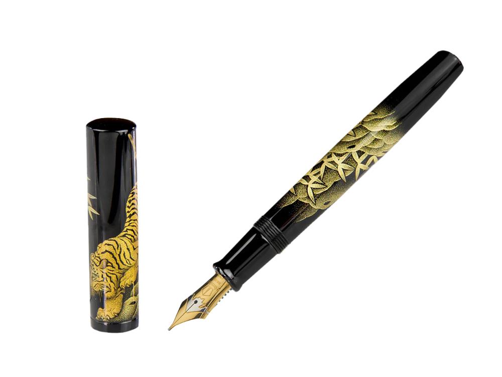 Stylo Plume Namiki Chinkin Tiger, Laque Urushi, Attributs or