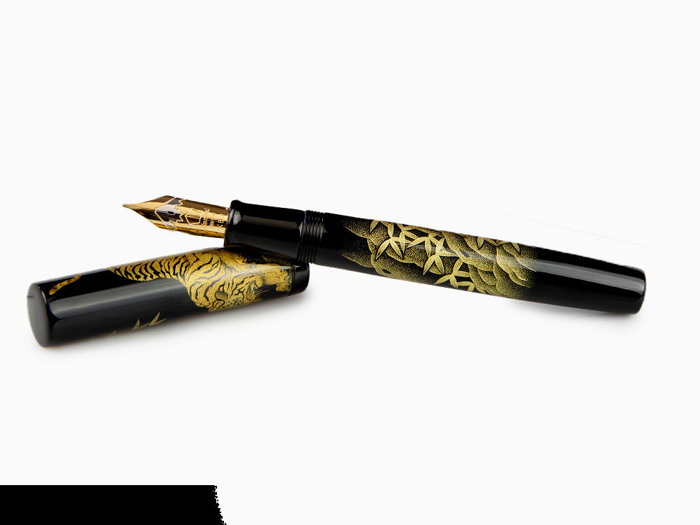 Stylo Plume Namiki Chinkin Tiger, Laque Urushi, Attributs or