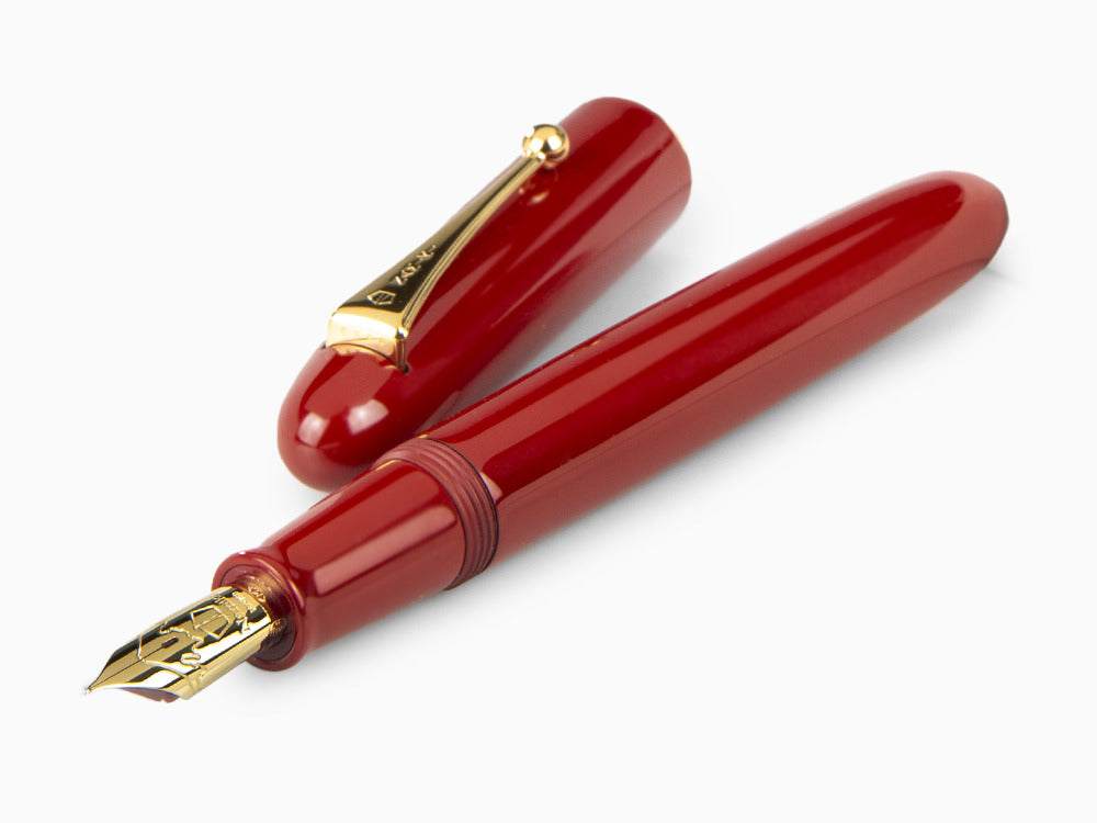 Stylo Plume Namiki Yukari Urushi Laque Vermillon No.20, Or, FNK-128S-R