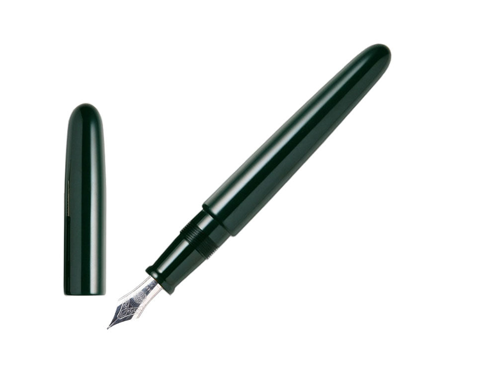 Stylo Plume Nakaya Cigar Portable, Midori, Ebonite, Or 14k rodhium
