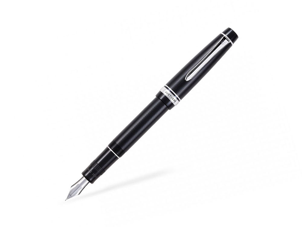 Stylo Plume Pilot Justus 95, Résine, Rhodium, Noir, FJ-3MRR-NB-NT
