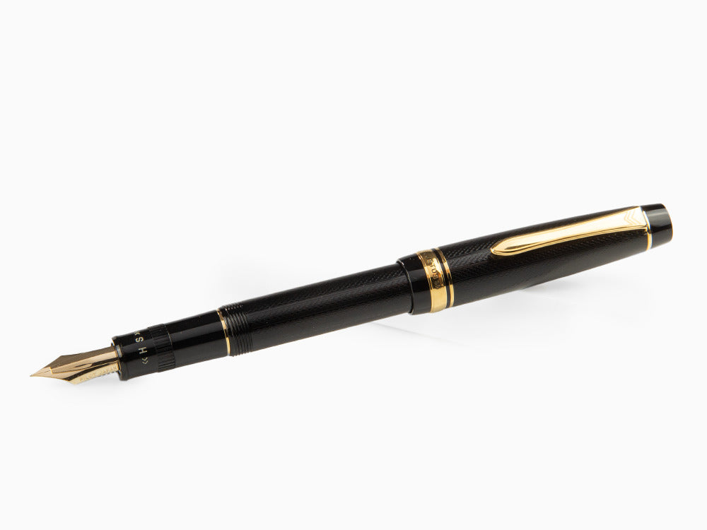 Stylo Plume Pilot Justus 95, Résine, Plaqué or, Noir, FJ-3MR-NB-NT