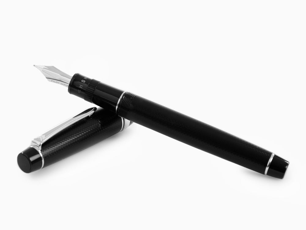 Stylo Plume Pilot Justus 95, Résine, Rhodium, Noir, FJ-3MRR-NB-NT