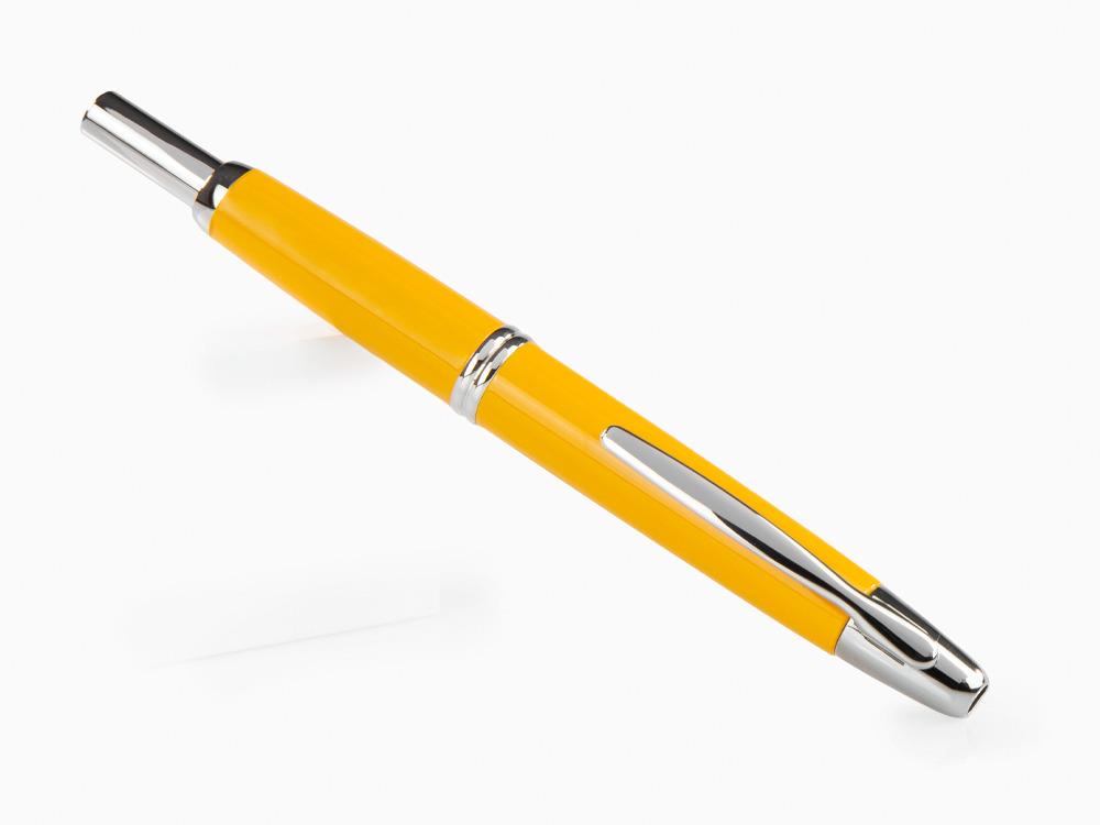 Stylo Plume Pilot Rétractable Jaune "Capless", Lacque, Chrome