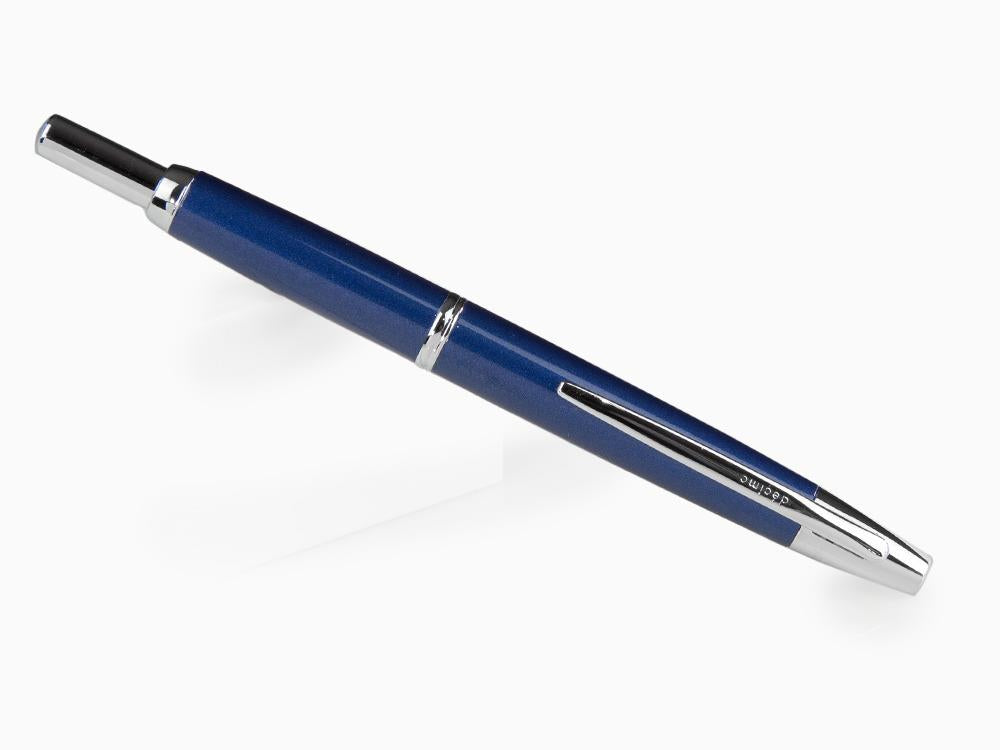 Stylo Plume Pilot Capless Decimo, Chrome, Bleu, FK-1500D-RH-BLUE