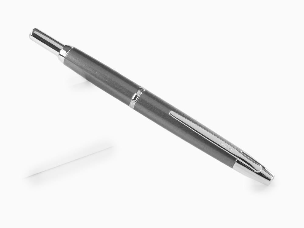 Stylo Plume Pilot Capless Decimo, Chrome, Gris, FK-1500D-RH-GREY
