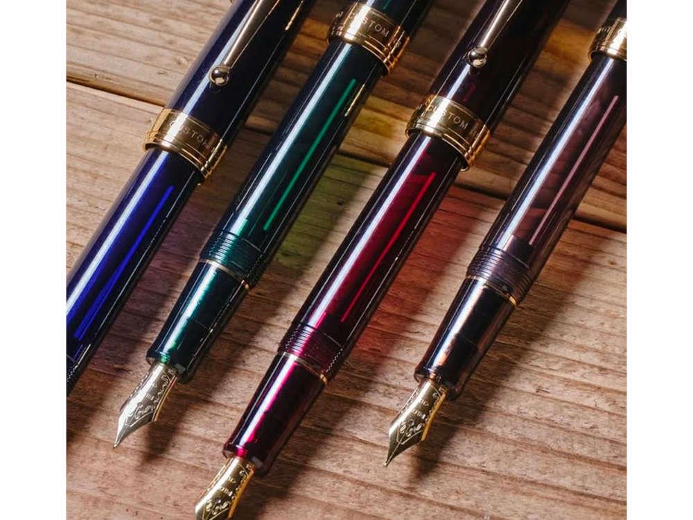 Stylo Plume Pilot Custom NS Ruby Red, Plaqué or, FKNS-1-R
