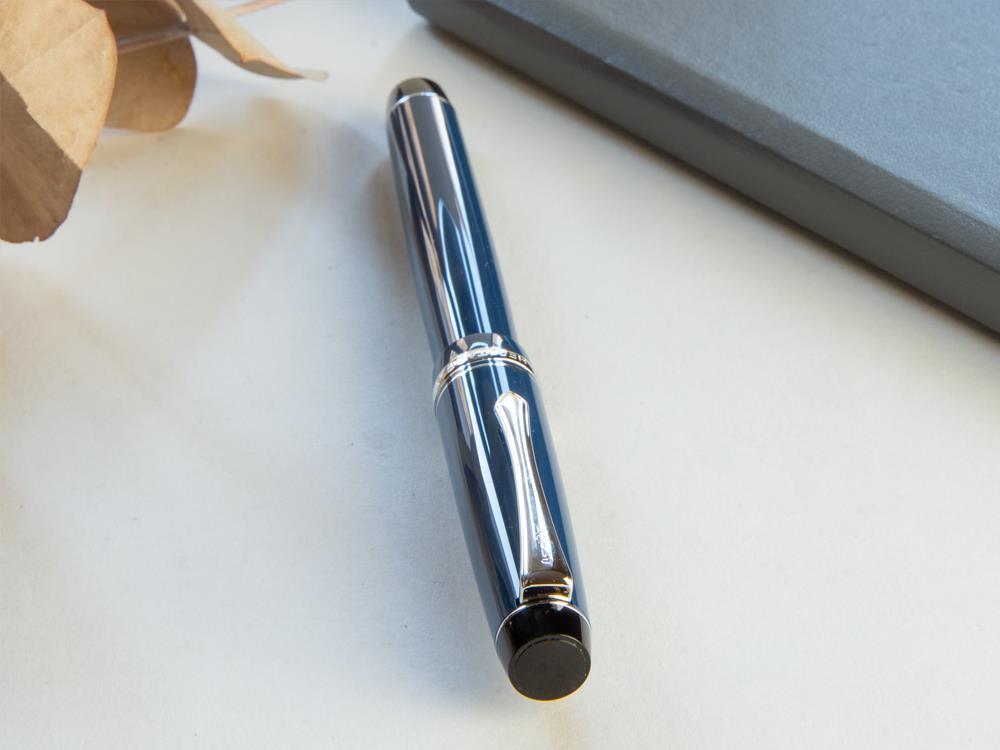 Stylo Plume Pilot Custom Heritage 91, Résine, Chrome, Bleu, NH91A