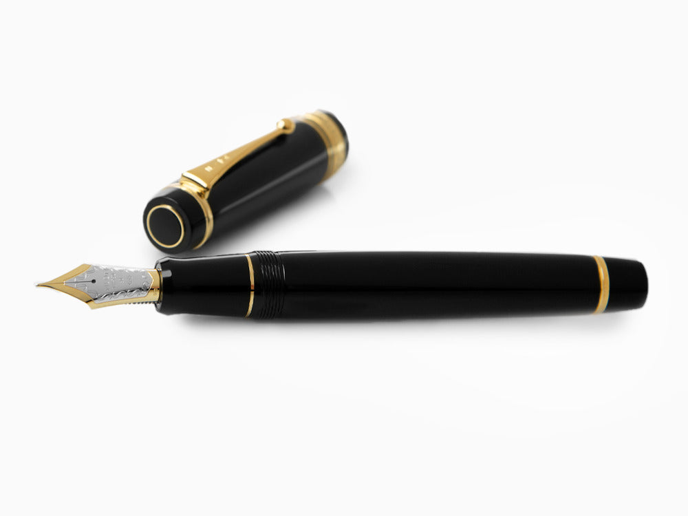 Stylo Plume Pilot Custom Urushi, Ebonite, Attributs or, Noir, NPUN