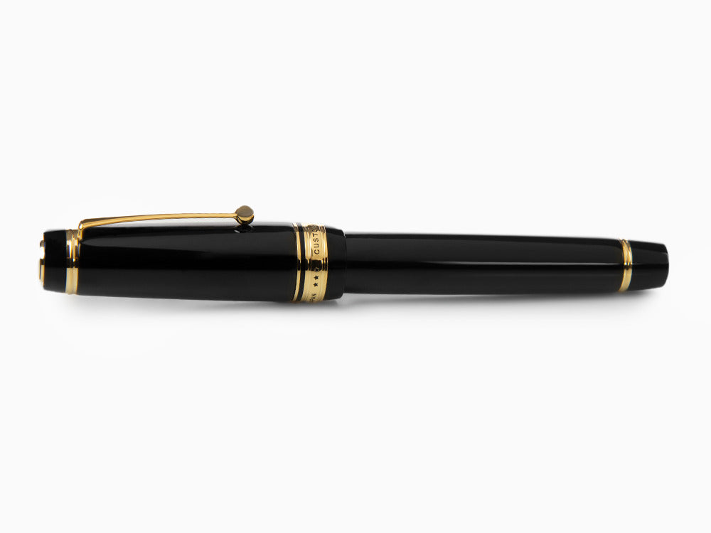 Stylo Plume Pilot Custom Urushi, Ebonite, Attributs or, Noir, NPUN