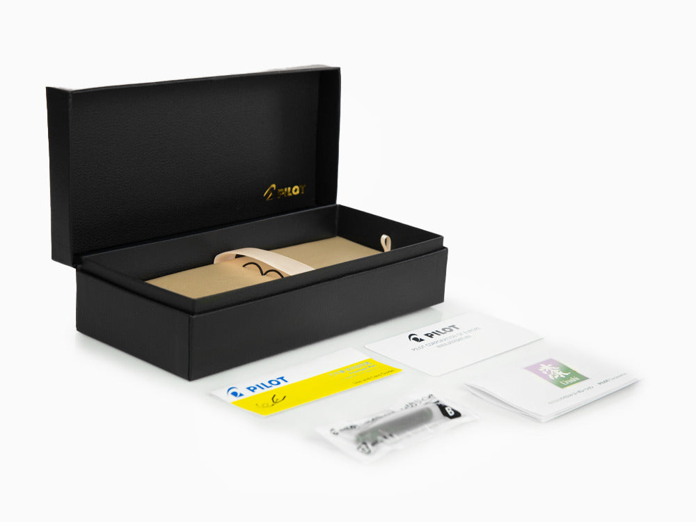 Stylo Plume Pilot Custom Urushi, Ebonite, Attributs or, Noir, NPUN