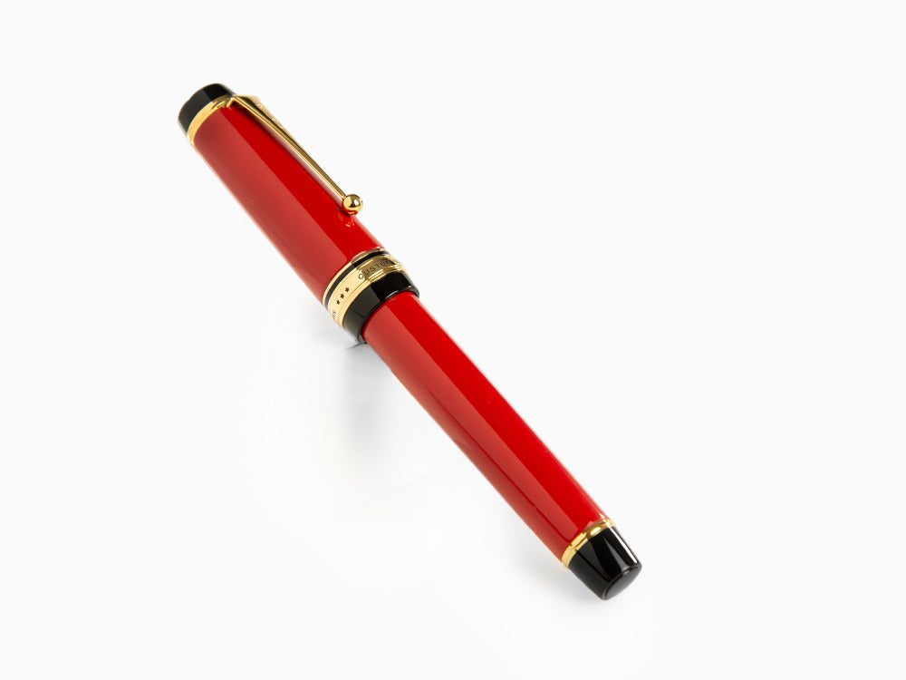 Stylo Plume Pilot Custom Urushi, Ebonite, Attributs or, Rouge, NPUR